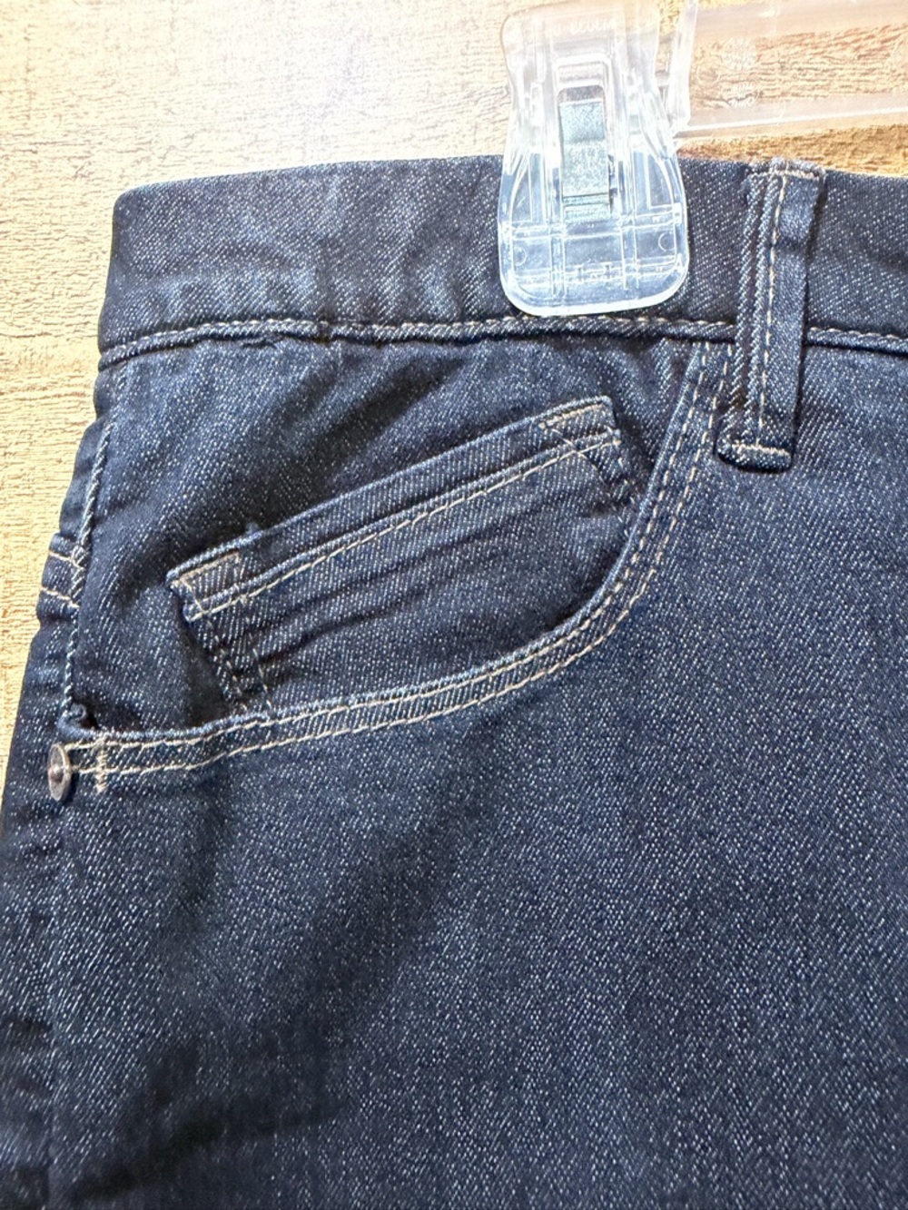 Democracy Dark Blue Stretch Jeans with Slimming Abdominal Panel Size 14 Petite - Picture 2 of 5